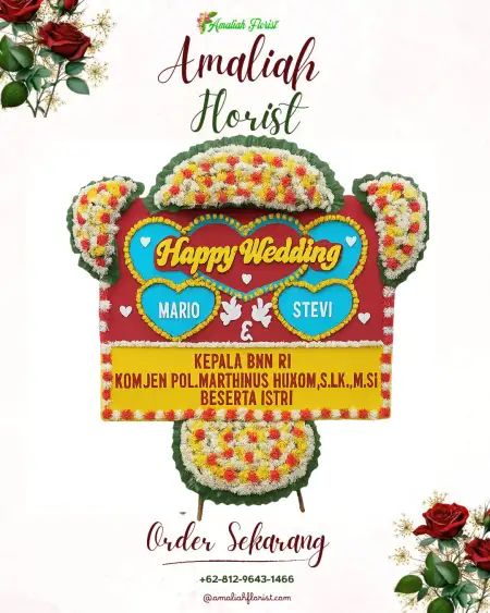 Papan Bunga Pernikahan Prabu Menang